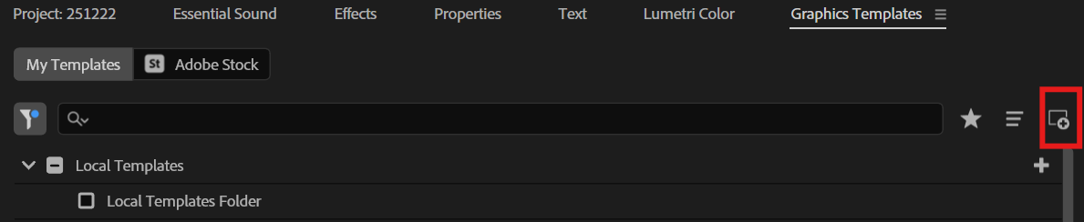 프리미어 프로에서 mogrt 불러오기